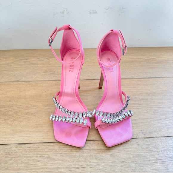 Schutz Linsey Sandals Heels in Club Rose size 10 - Picture 2 of 6